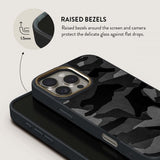 Burga iPhone 15 Pro Skal Elite Dark MagSafe Night Black Camo
