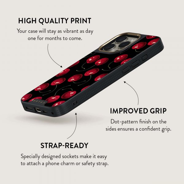 Burga iPhone 15 Pro Max Skal Elite Dark MagSafe Cherrybomb