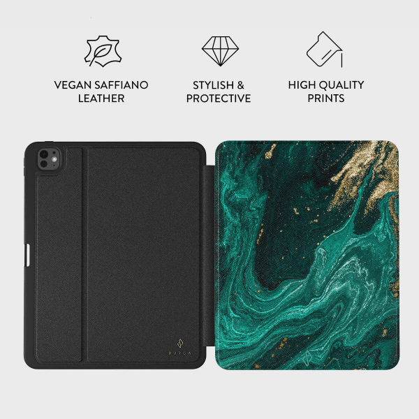 Burga iPad Pro 13 (M4/M5) Fodral Folio Emerald Pool