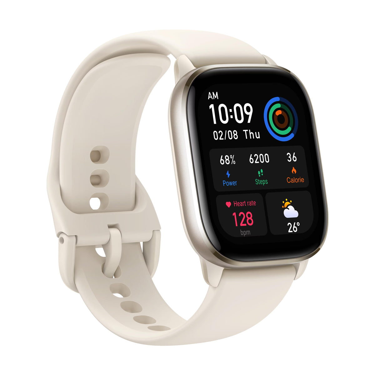 Begagnad Amazfit GTS 4 Mini Vit - Mycket bra skick