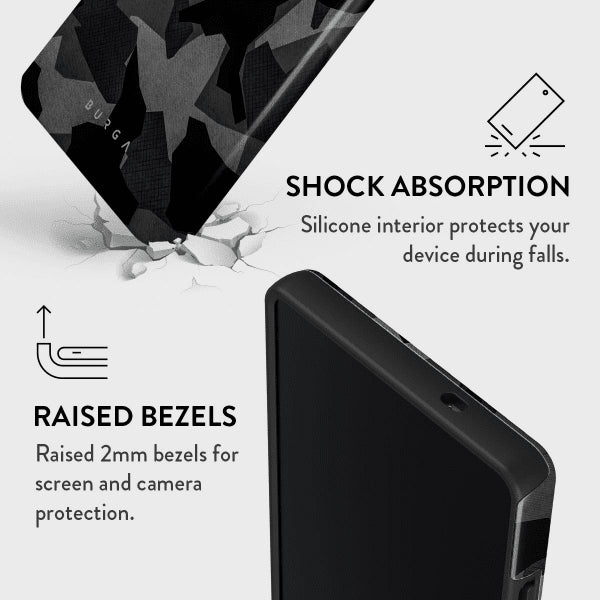 Burga Samsung Galaxy S25 Skal Tough Night Black Camo