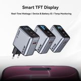 SiGN 65W Väggladdare med Display 2xUSB-C/1x USB-A Grå