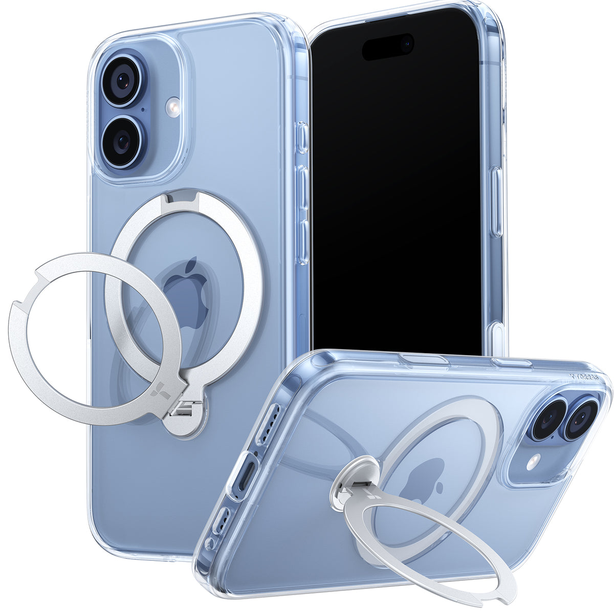 Torras iPhone 17 Skal Ostand Q3 Spin Transparent