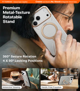Torras iPhone 17 Pro Max Skal Ostand Q3 Vegskin Pearl Gray