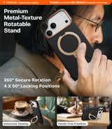 Torras iPhone 17 Pro Skal Ostand Q3 Vegskin Obsidian Black