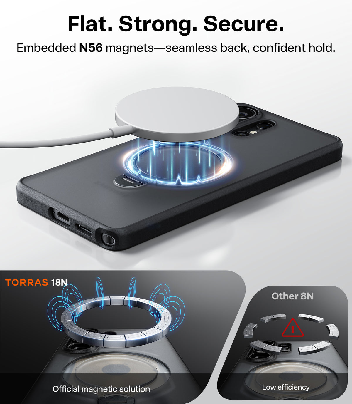 Torras Samsung Galaxy S26 Ultra Skal Ostand Q3 Spin Obsidian Black