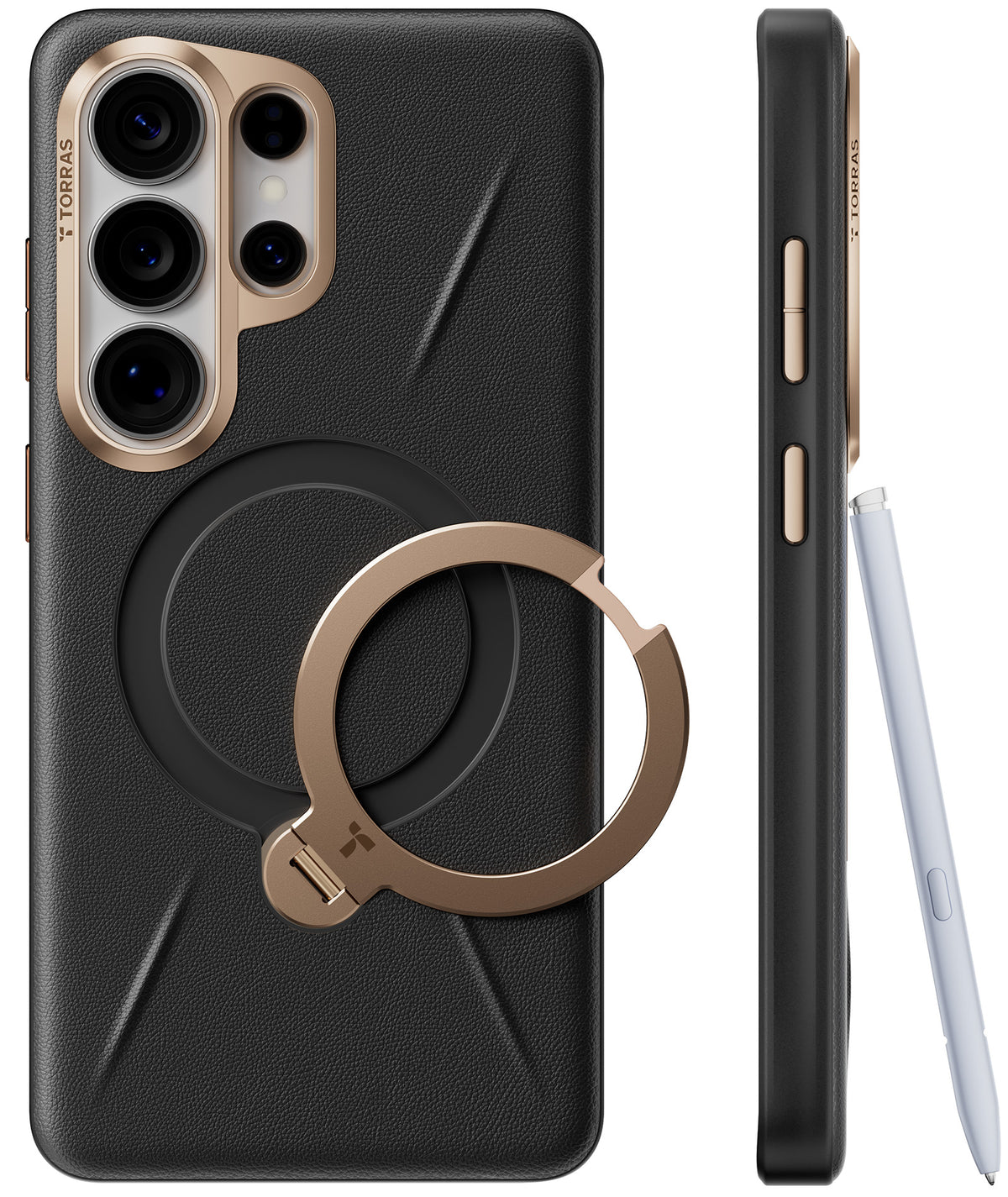 Torras Samsung Galaxy S26 Ultra Skal Ostand Q3 Vegskin Obsidian Black