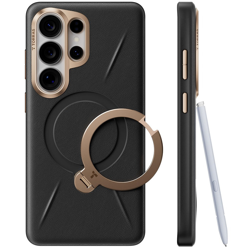 Torras Samsung Galaxy S26 Ultra Skal Ostand Q3 Vegskin Obsidian Black