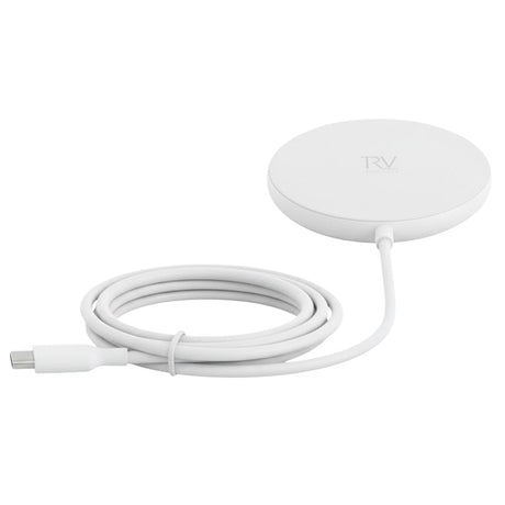 Rvelon Trådlös MagSafe Laddare med Stativ Qi2 15W USB-C Vit
