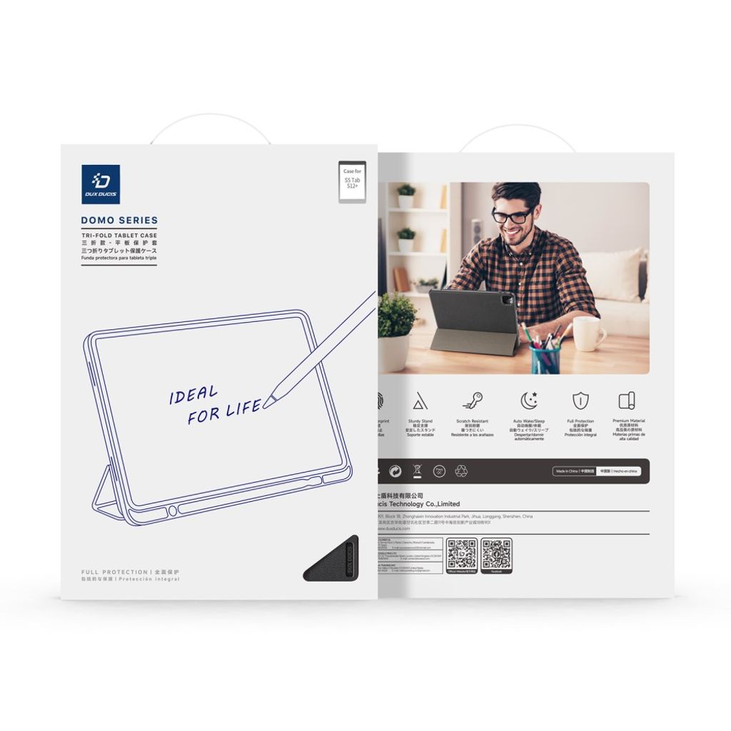 Dux Ducis Samsung Galaxy Tab S12 Plus Fodral DOMO Series Svart