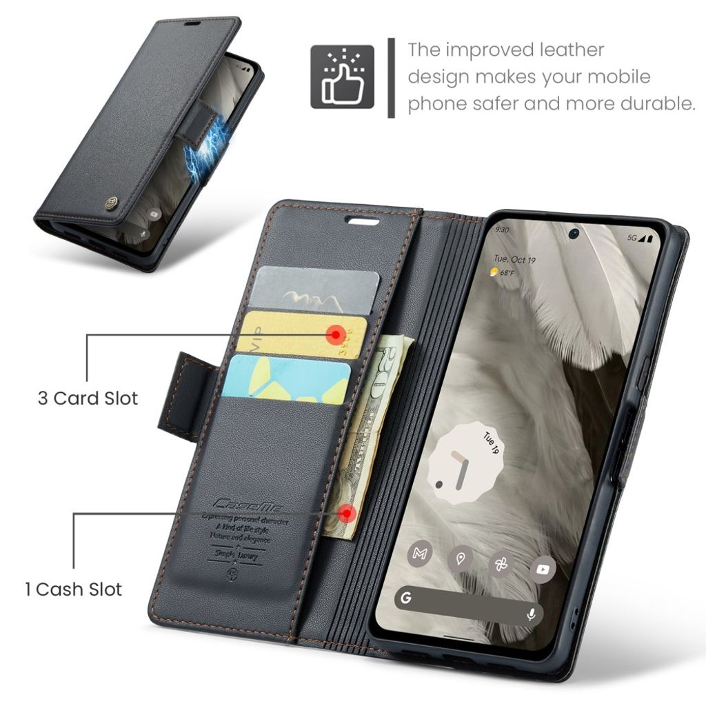 CaseMe Google Pixel 8 Fodral 023 Series Svart