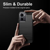 Xiaomi Redmi A7 Pro Skal Borstad Kolfibertextur Svart