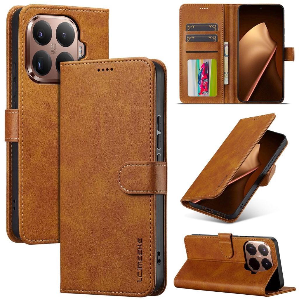 Lc.Imeeke Xiaomi 17T Fodral med Kortfack Stativfunktion Ljusbrun