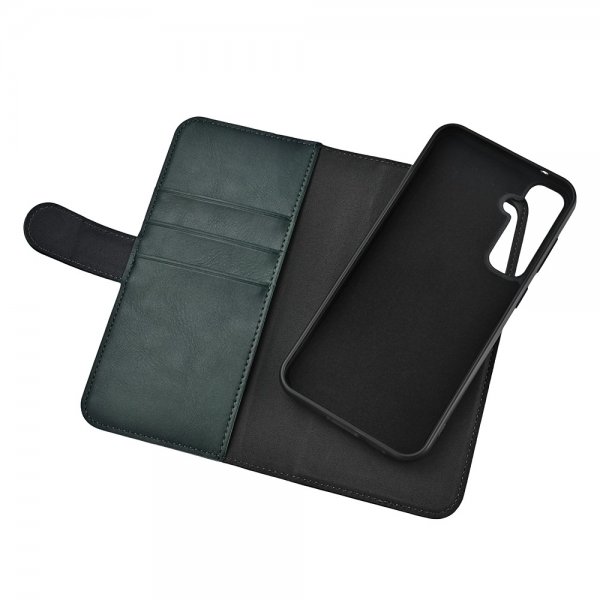 Essentials Samsung Galaxy S23 FE Fodral 2-in-1 Vegan Leather Mörkgrön