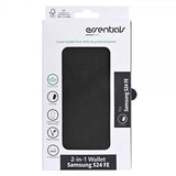 Essentials Samsung Galaxy S24 FE Fodral 2-in-1 Vegan Leather Svart