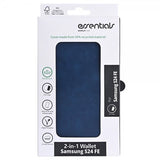 Essentials Samsung Galaxy S24 FE Fodral 2-in-1 Vegan Leather Blå