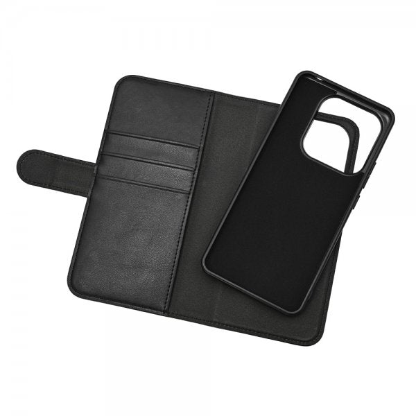 Essentials Xiaomi Redmi Note 14 5G Fodral 2-in-1 Vegan Leather Svart