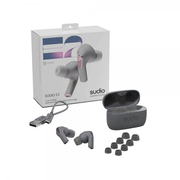 Sudio E2 Trådlösa Hörlurar In-Ear TWS ANC Slate Grey
