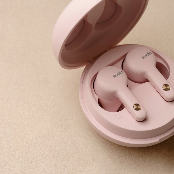 Sudio Hörlurar In-Ear A2 True Wireless ANC Rosa
