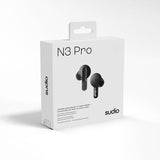 Sudio Trådlösa Hörlurar N3 Pro ANC Titanium Black