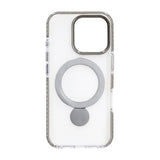 iPhone 16 Pro Max Skal Ringstativ MagSafe Grå Transparent