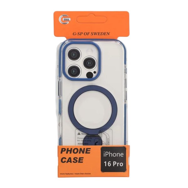 iPhone 16 Pro Skal Ringstativ MagSafe Blå