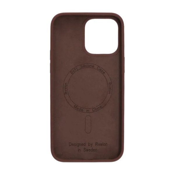 Rvelon iPhone 13 Pro Skal Silikon MagSafe Brun