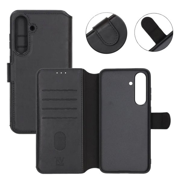 Rvelon Samsung Galaxy S25 FE Fodral 4 Kortfack Svart