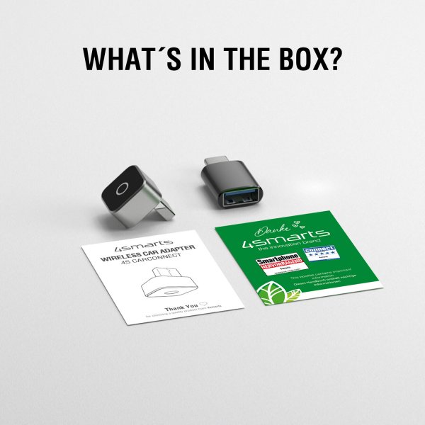 4smarts 2-i-1 Trådlös Apple CarPlay/Android Auto Adapter