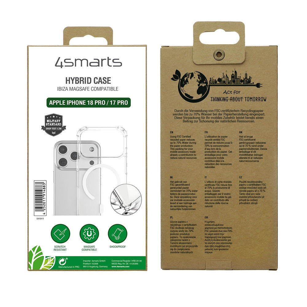 4smarts iPhone 17 Pro/iPhone 18 Pro Skal Ibiza MagSafe Transparent