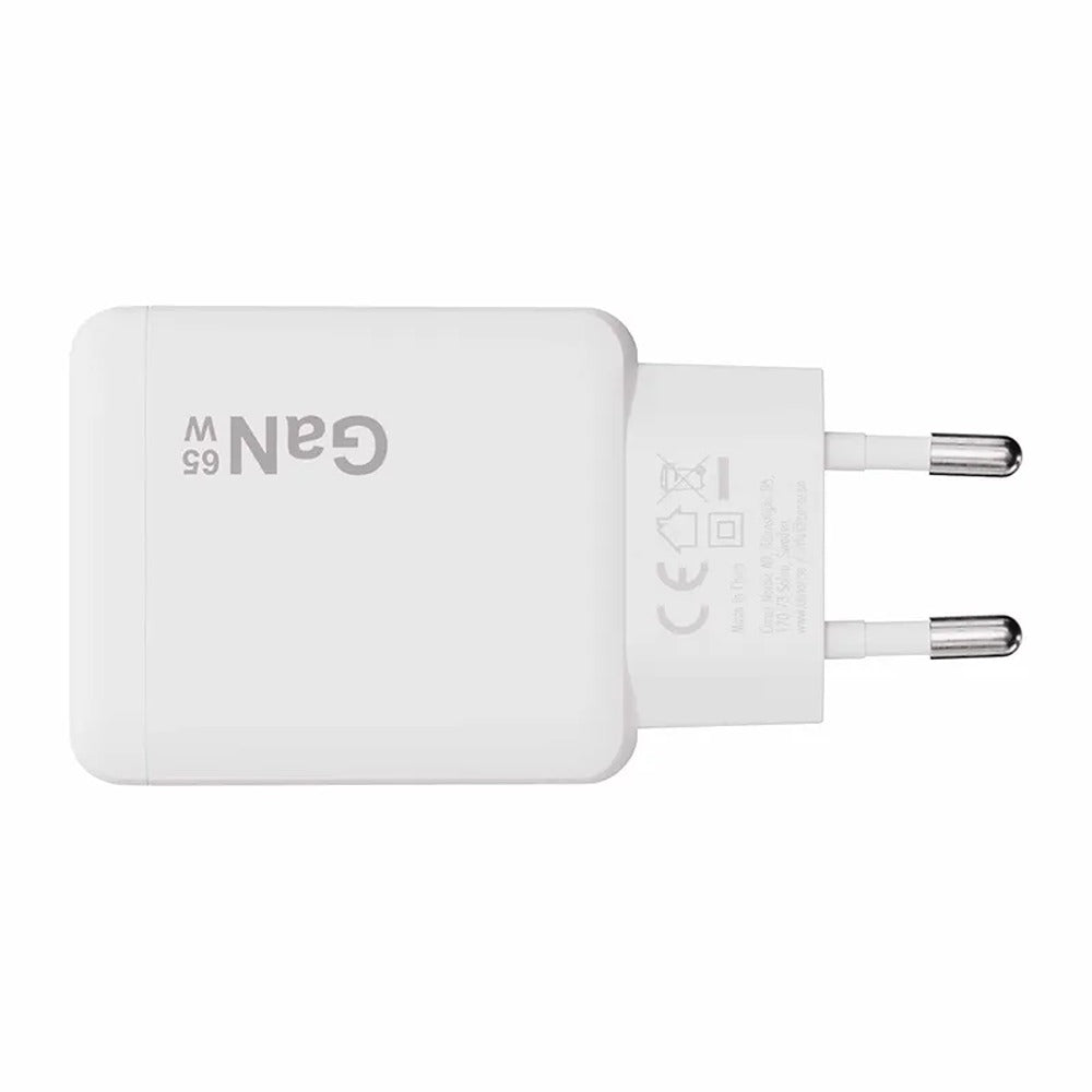 X2O 65W Dual Slim Hemmaladdarset USB-C/C GaN 1.5m Vit