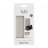 X2O iPhone 17 Pro Fodral Classic Wallet Greige