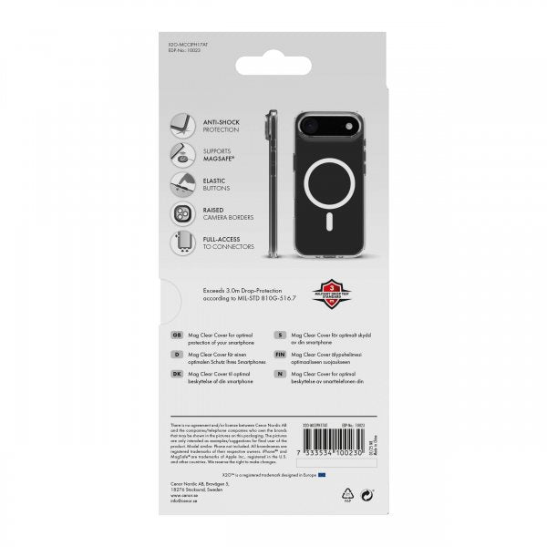 X2O iPhone Air Skal Mag Clear Transparent