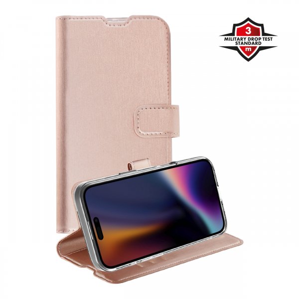 X2O iPhone 17 Fodral Classic Wallet Roseguld