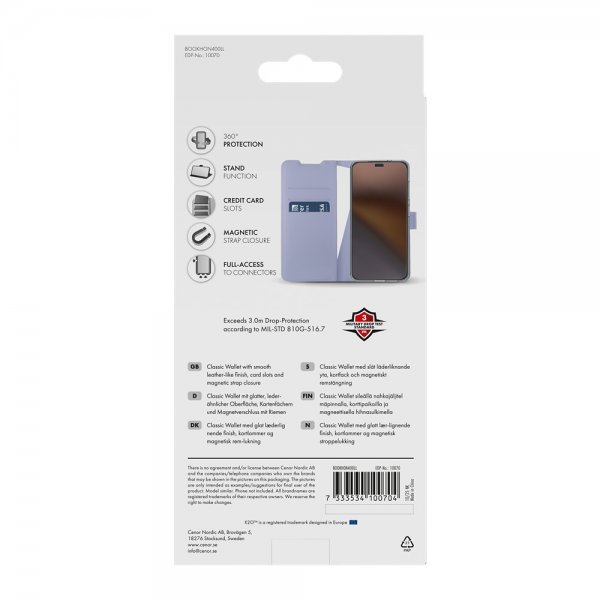 X2O Honor 400 Lite Fodral Classic Wallet Lavender