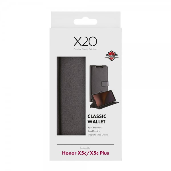 X2O Honor X5c Plus Fodral Classic Wallet Svart