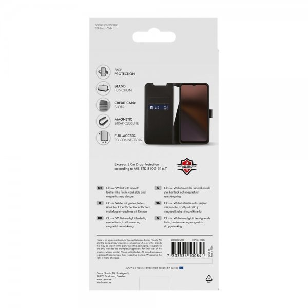 X2O Honor X5c Plus Fodral Classic Wallet Svart