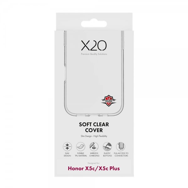 X2O Honor X5c Plus Skal Soft Clear Cover Transparent