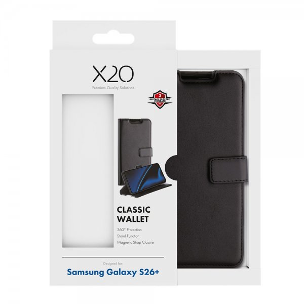 X2O Samsung Galaxy S26 Plus Fodral Classic Wallet Svart