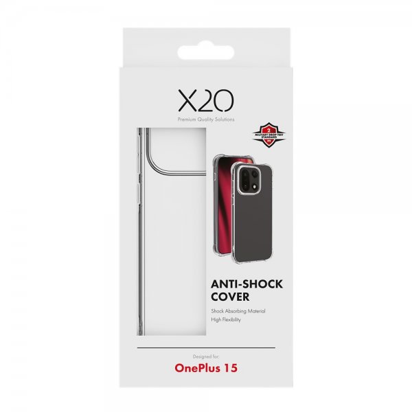 X2O OnePlus 15 Skal Anti-Shock Transparent