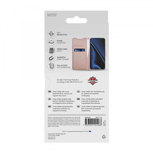 X2O Samsung Galaxy A57 Fodral Classic Wallet Roseguld