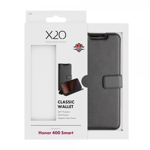 X2O Honor 400 Smart Fodral Classic Wallet Svart