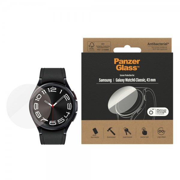 PanzerGlass Samsung Galaxy Watch 6 Classic 43mm Skärmskydd Glass