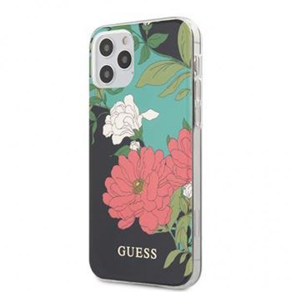 Guess iPhone 12 Pro Max Skal Flower Cover N.1 Svart