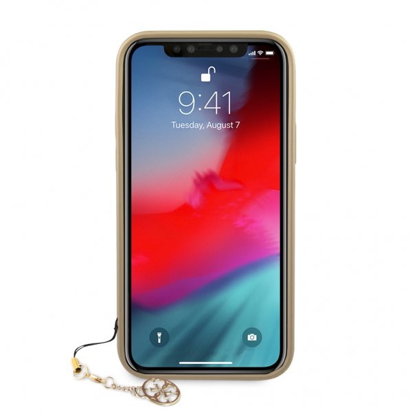 Guess iPhone 12/iPhone 12 Pro Skal 4G Charms Grå