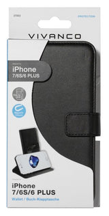 Vivanco iPhone 6/6S Plus/iPhone 7 Plus/iPhone 8 Plus Fodral Classic Wallet Svart