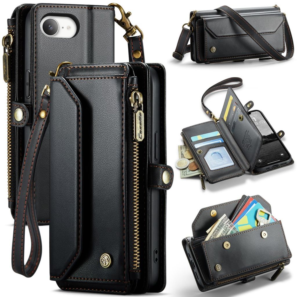 CaseMe iPhone 16e/iPhone 17e Fodral C36 Series Svart