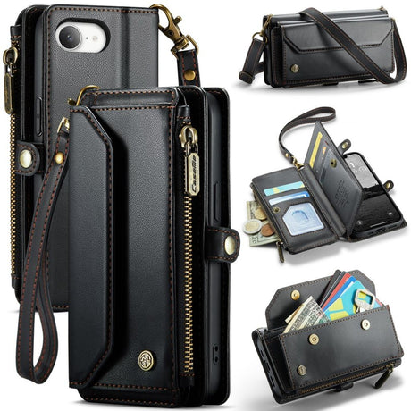 CaseMe iPhone 16e/iPhone 17e Fodral C36 Series Svart
