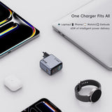 SiGN 65W Väggladdare med Display 2xUSB-C/1x USB-A Grå