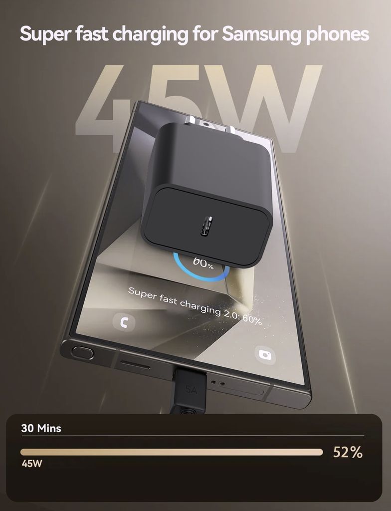SiGN 45W Väggladdare USB-C PD Svart
